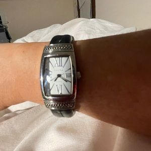 Peck & Peck Woman’s Silver and Black Watch